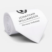 Aangepaste Elegante Apotheker Apotheek Tech Person Stropdas (Opgerold)