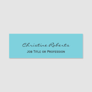 Aangepaste Elegante Blauwgroen Aqua Business Medew Naamplaatje