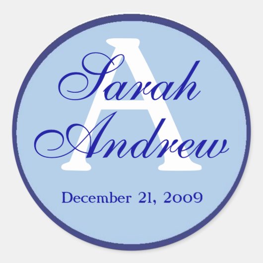 Aangepaste Elegante Bruiloft Stickers 3 (Voorkant)