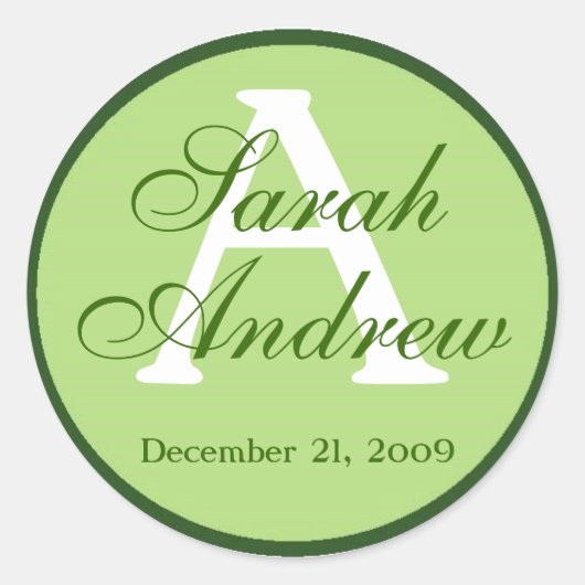 Aangepaste Elegante Bruiloft Stickers 4 (Voorkant)