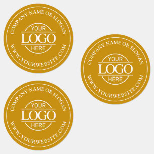 Aangepaste Elegante Eenvoudige Mosterdgele Busines Labels