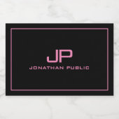 Aangepaste Elegante Eenvoudige Sjabloon Monogram I Sparkling Wijnetiket (Enkel label)