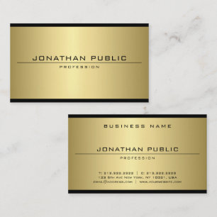 Aangepaste Elegante Glamoureuze Faux Gold Modern E Visitekaartje