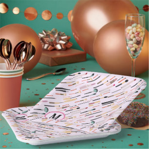 Aangepaste elegante glinsterende schoonheid make-u papieren bordje