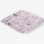 Aangepaste elegante glinsterende schoonheid make-u papieren bordje (Gebogen)