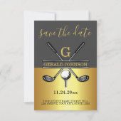 Aangepaste Elegante Golf Monogram 3.5x5 Kaart (Achterkant)