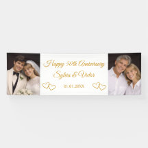 Aangepaste Elegante Gouden 50ste Verjaardag Feest