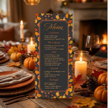 Aangepaste Elegante Herfstbladeren Calligrafische