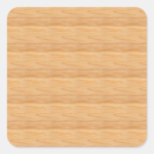 Aangepaste Elegante Houten Sjabloon Klassiek Vierkante Sticker