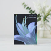 Aangepaste Elegante Lavendel Bloem Dankjewel Postk Briefkaart (Staand voorkant)
