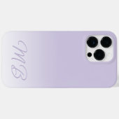 Aangepaste Elegante Lichte Lavendel Violet Monogra Case-Mate iPhone Case (Achterkant (horizontaal))