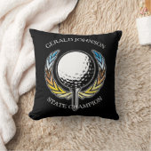 Aangepaste Elegante Minimalistische Golf Monogram  Kussen (Deken)