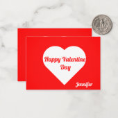 Aangepaste Elegante minimalistische kalligrafie va Notitiekaartje (Voorkant / Achterkant in situ)