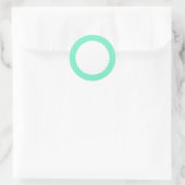 Aangepaste Elegante Mint Groene Kleur Sjabloon Bla Ronde Sticker (Tas)