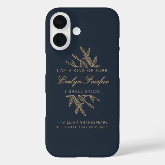 Aangepaste Elegante Moderne Botanische Witty Quote Case-Mate iPhone Case (Achterkant)