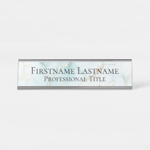 Aangepaste Elegante Moderne Marmer Acryl Bureau Naambordje