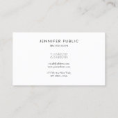 Aangepaste elegante moderne minimalistische eenvou visitekaartje (Achterkant)