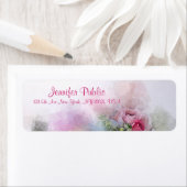 Aangepaste elegante moderne Script Waterverf Flowe Etiket (Insitu)