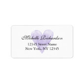 Aangepaste elegante paarse hartadresetiketten etiket (Voorkant)