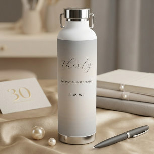 Aangepaste Elegante Parel Mijlpaal Verjaardagscade Waterfles