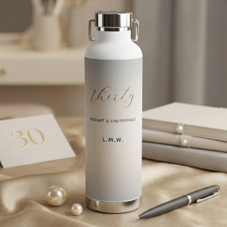 Aangepaste Elegante Parel Mijlpaal Verjaardagscade Waterfles
