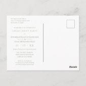 Aangepaste Elegante Poinsettia Kerstbruiloft Briefkaart (Achterkant)