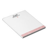 Aangepaste elegante roze glitter notitieblok (Schuin)