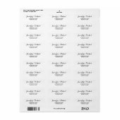 Aangepaste Elegante Script Bruiloft Retouradres La Etiket (Full Sheet)