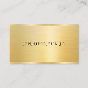 Aangepaste Elegante Sjabloon Modern Faux Gold Visitekaartje