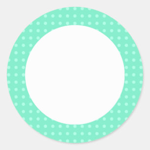 Aangepaste, elegante Sjabloon voor groene kleuren, Ronde Sticker
