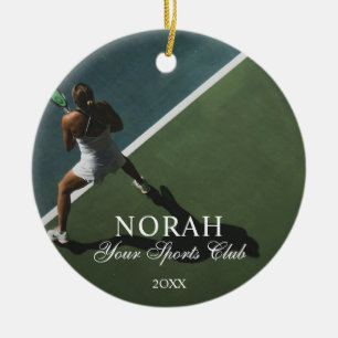 Aangepaste Elegante Sportclub Foto Ornament