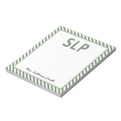 Aangepaste Elegante Strepen SLP Speech Patholoog Notitieblok (Gedraaid)