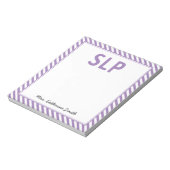 Aangepaste Elegante Strepen SLP Speech Patholoog Notitieblok (Gedraaid)