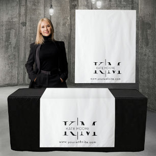 Aangepaste Elegante Tafel Runner Banner Wit Wandkleed
