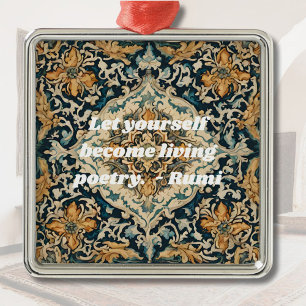 Aangepaste Elegante Tegel Patroon Perzische Gifts Metalen Ornament