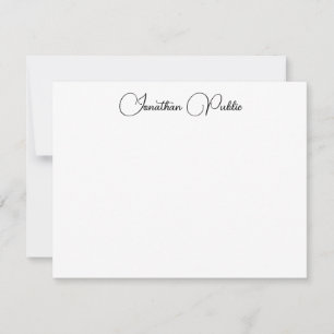 Aangepaste elegante typografie Script Naam Sjabloo Notitiekaartje