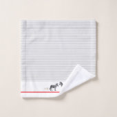 Aangepaste elegante unieke Zebra Stripes Bad Handdoek (Wasdoekje)