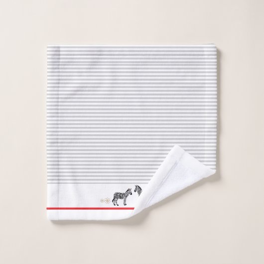 Aangepaste elegante unieke Zebra Stripes Bad Handdoek (Wasdoekje)