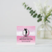 Aangepaste Elegante Vrouwen Golfer Monogram Ontwer Informatiekaartje (Staand voorkant)