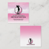 Aangepaste Elegante Vrouwen Golfer Monogram Ontwer Informatiekaartje (Voorkant / Achterkant)