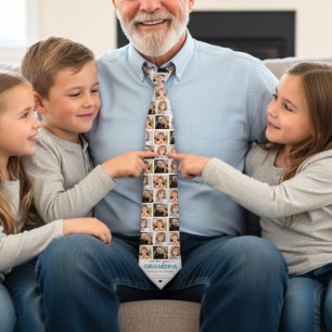 Aangepaste Elegante We houden van je opa Foto coll Stropdas
