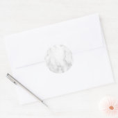 Aangepaste Elegante Witte Marmeren Blanco Sjabloon Ronde Sticker (Envelop)