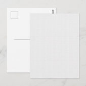 Aangepaste Elegante Witte Patroon Ansichtkaart Briefkaart (Voorkant / Achterkant)