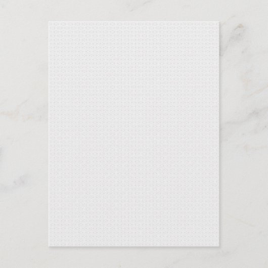 Aangepaste Elegante Witte Patroon Ansichtkaart Briefkaart (Voorkant)