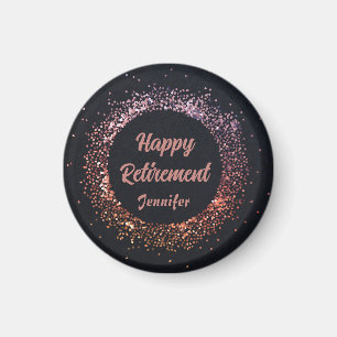 Aangepaste Elegante Zwarte Roze Gouden Gelukkig Me Magneet