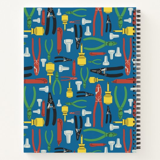 Aangepaste elektrische constructie spiraal Notitie Notitieboek (Achterkant)