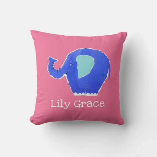 Aangepaste Elephant Cushion Pillow Kussen (Voorkant)