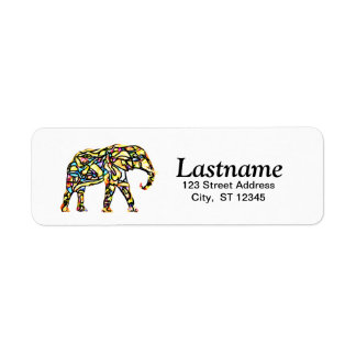 Aangepaste Elephant Return Address Labels