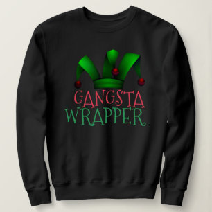 Aangepaste Elf Santa Helper Gangsta Wrapper Kerstm Trui
