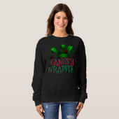 Aangepaste Elf Santa Helper Gangsta Wrapper Kerstm Trui (Voorkant volledig)